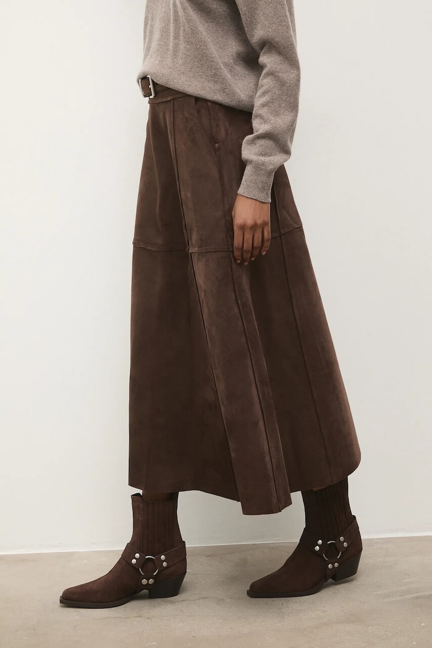 Semišové topánky chelsea Answear.LAB hnedá farba, na podpätku