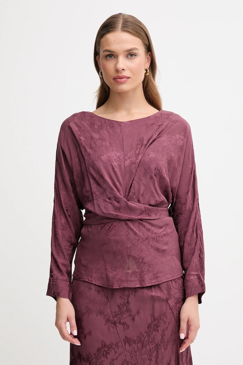 Blúzka Hoss Intropia fialová farba, vzorovaná, 6282682