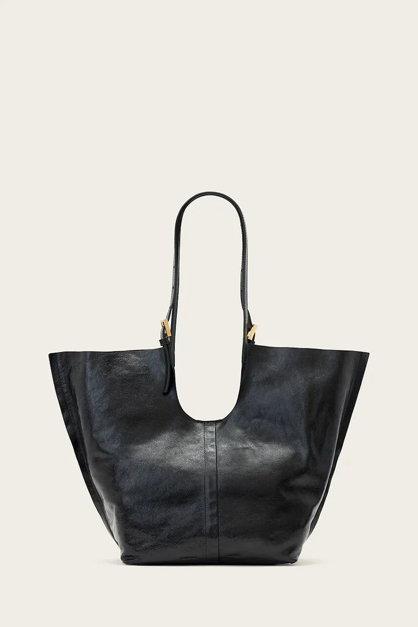 Kožená kabelka AllSaints ARA červená farba, W284XD