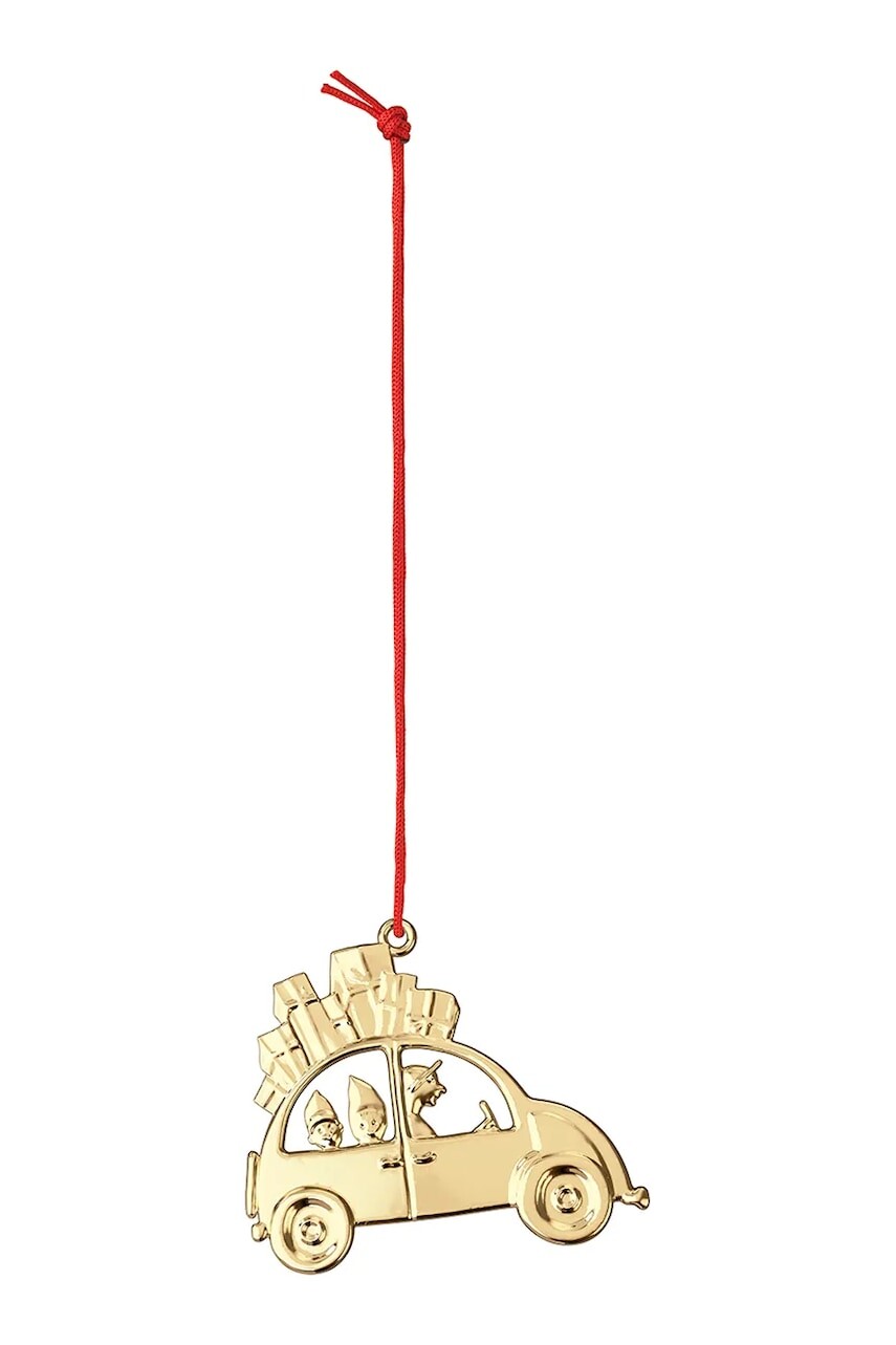 Závesná dekorácia Rosendahl Christmas Car 9 x 6,5 cm žltá farba