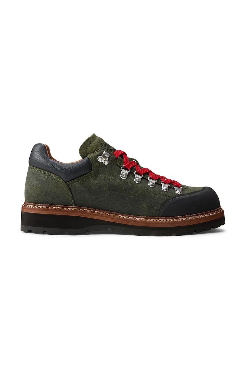 Semišové poltopánky Polo Ralph Lauren Polo Alp Low Boots zelená farba, 812974119003