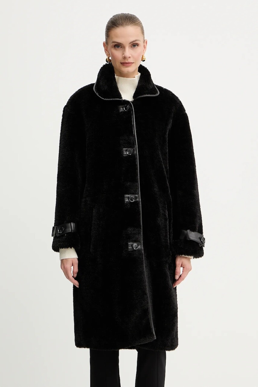 Kabát Liu Jo čierna farba, MF5313 E0936