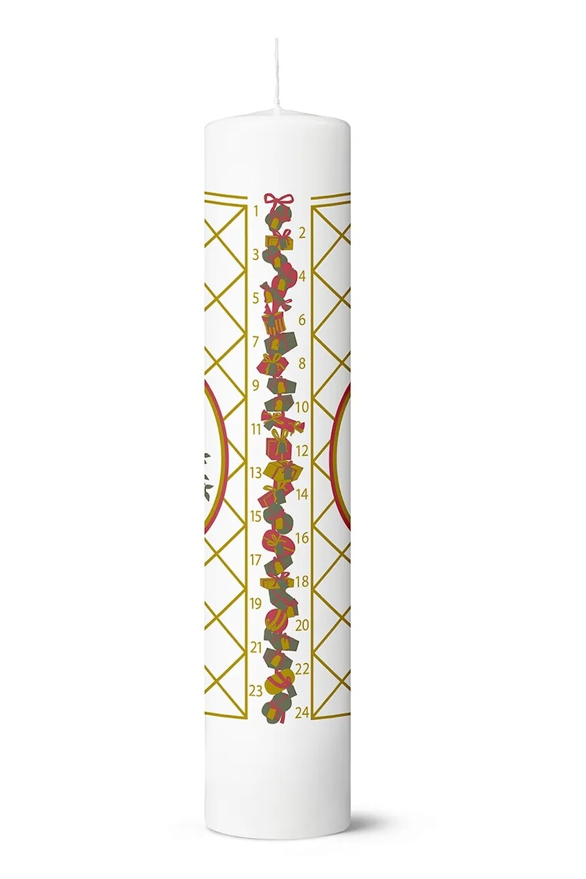 Adventná sviečka Holmegaard Christmas Advent 5 cm biela farba