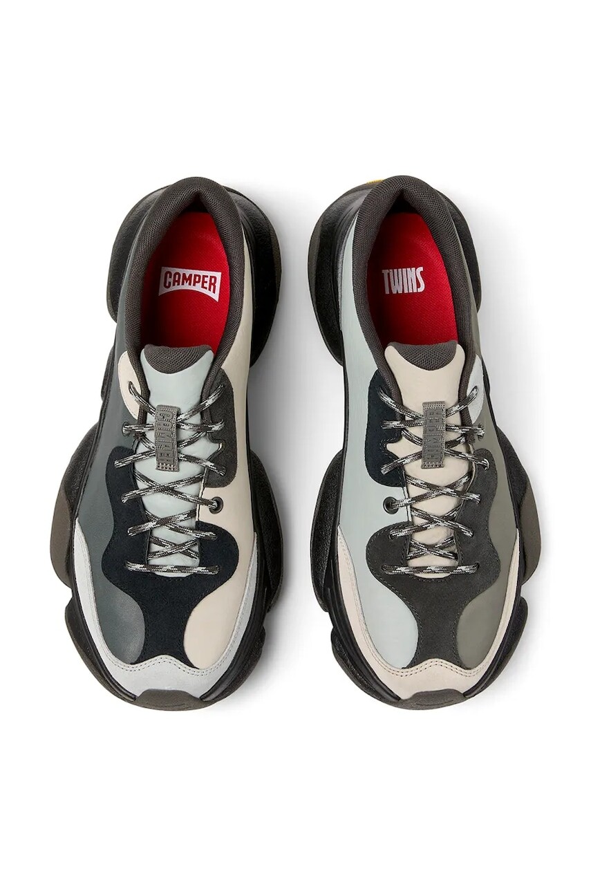 Kožené tenisky Camper TWS šedá farba, K101068-005
