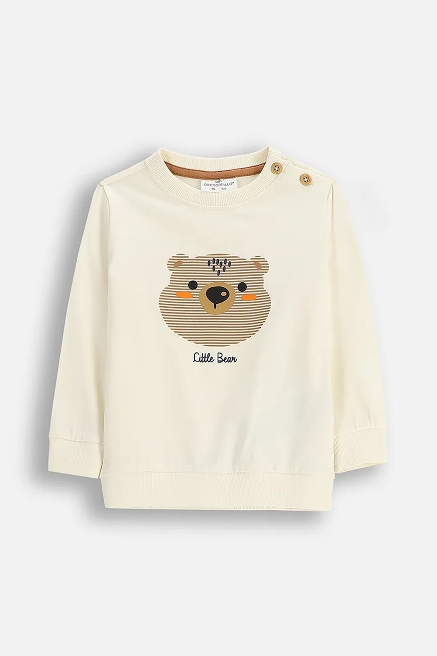 Detské tričko Coccodrillo béžová farba, FOREST FRIENDS BOY NEWBORN