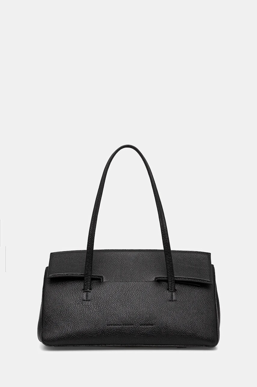 Kožená kabelka Liviana Conti čierna farba, A5WA51