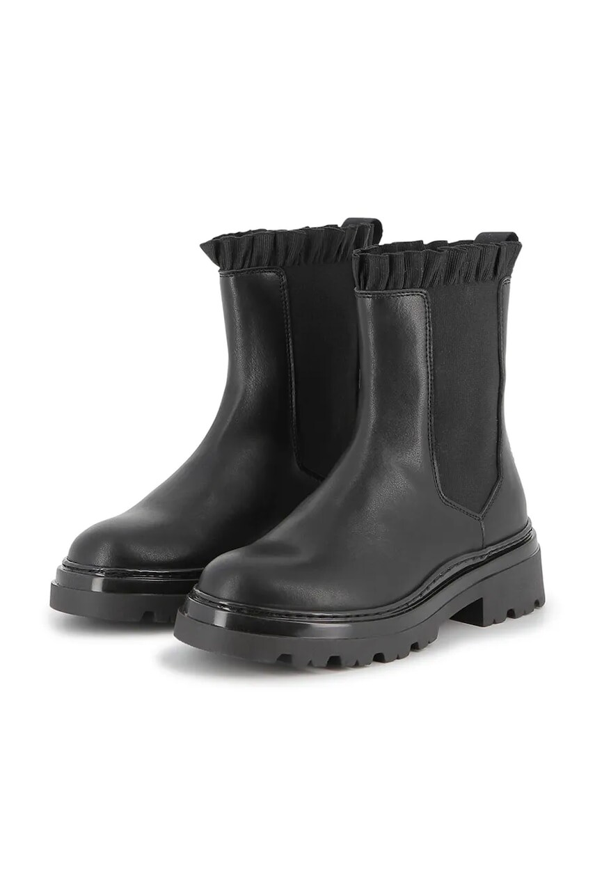 Detské kožené topánky chelsea Karl Lagerfeld čierna farba, Z30984