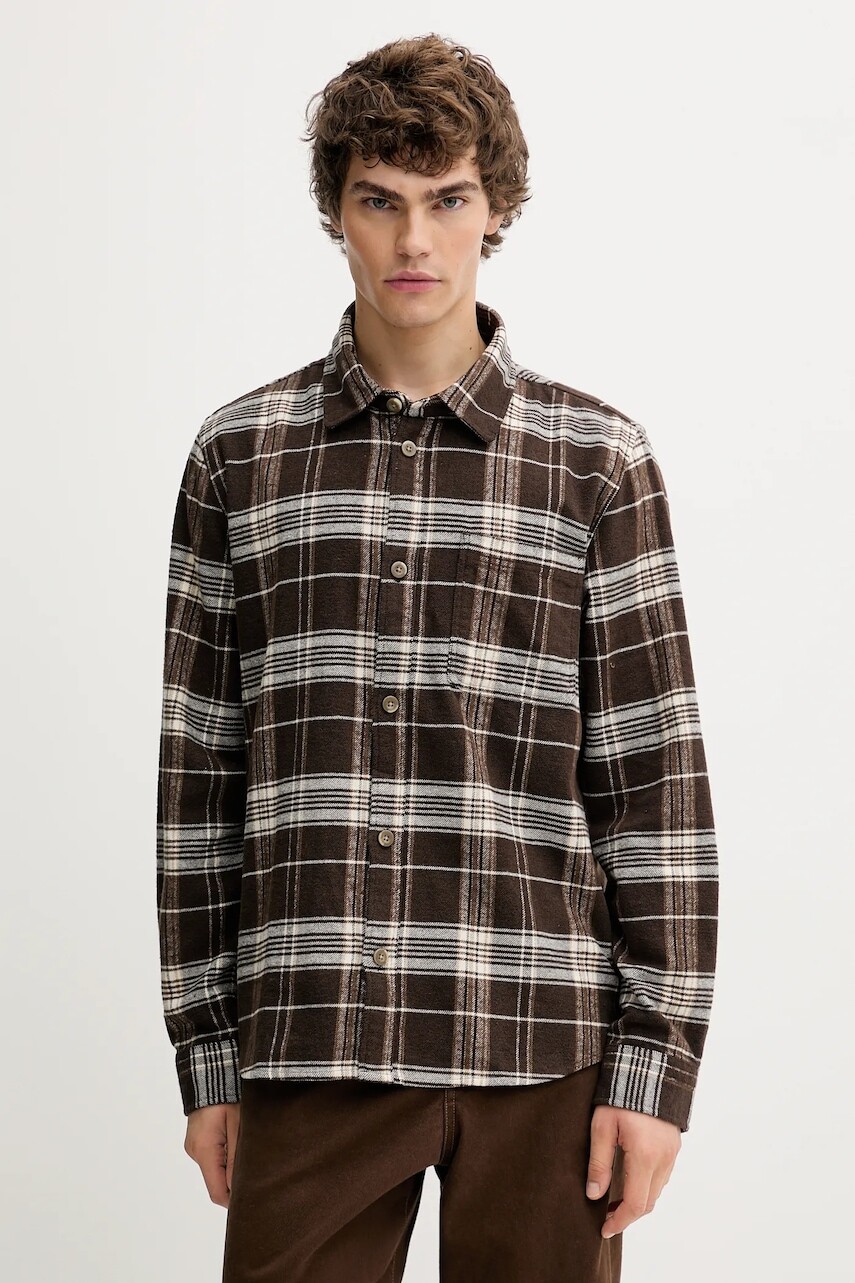 Bavlnená košeľa Les Deux Lennon zelená farba, regular, s klasickým golierom, 1000546