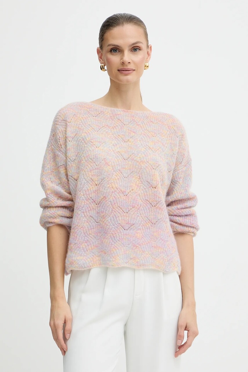 Sveter s prímesou vlny Marella Emme by Marella ružová farba, 2525366282200