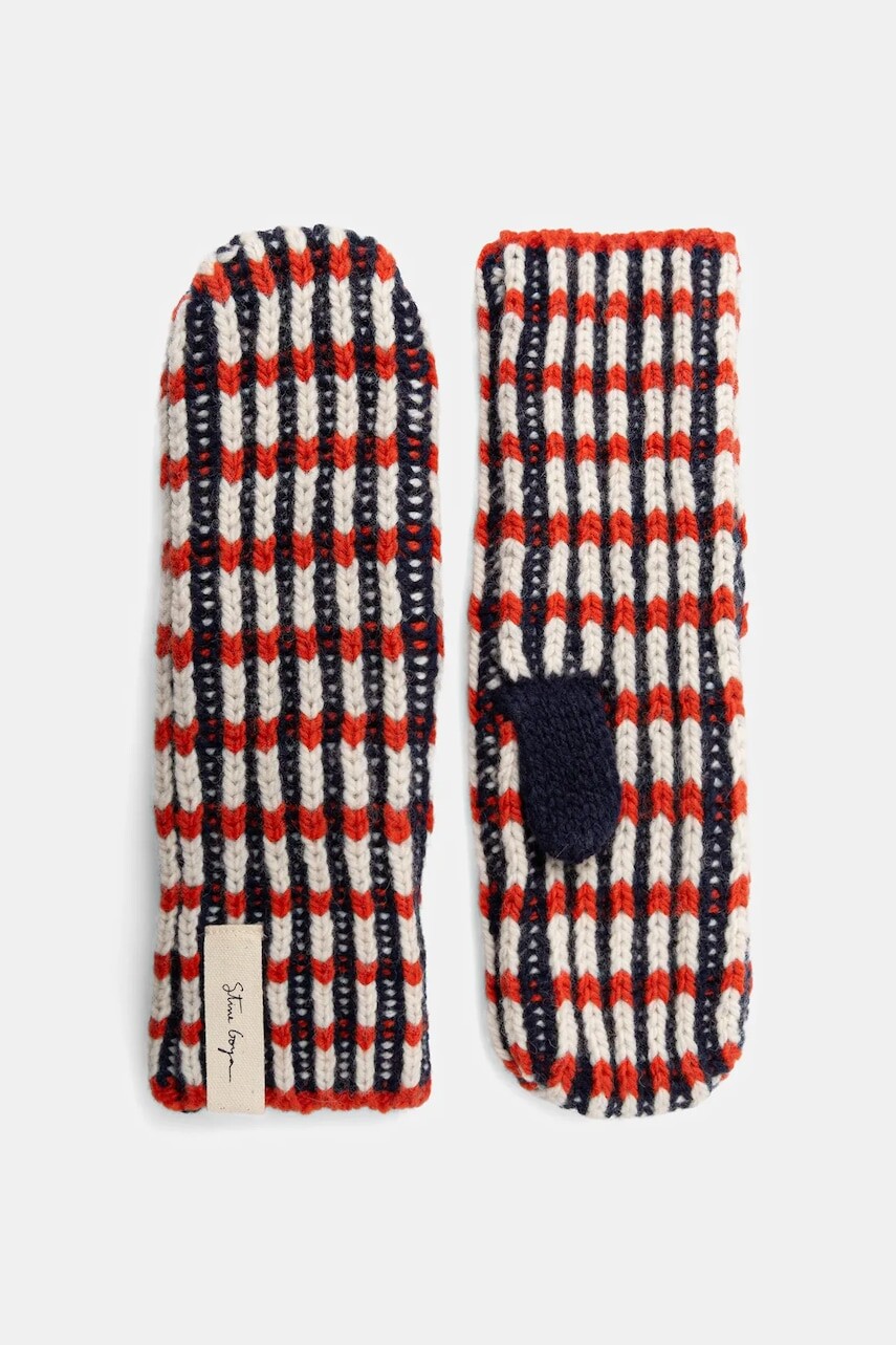 Rukavice s prímesou vlny Stine Goya 0 červená farba, SG-AW25-A043-2425