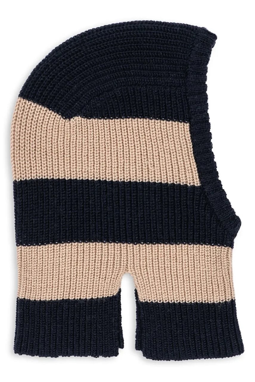 Detská vlnená kukla Konges Sløjd VITUM BALACLAVA tmavomodrá farba, KS104039