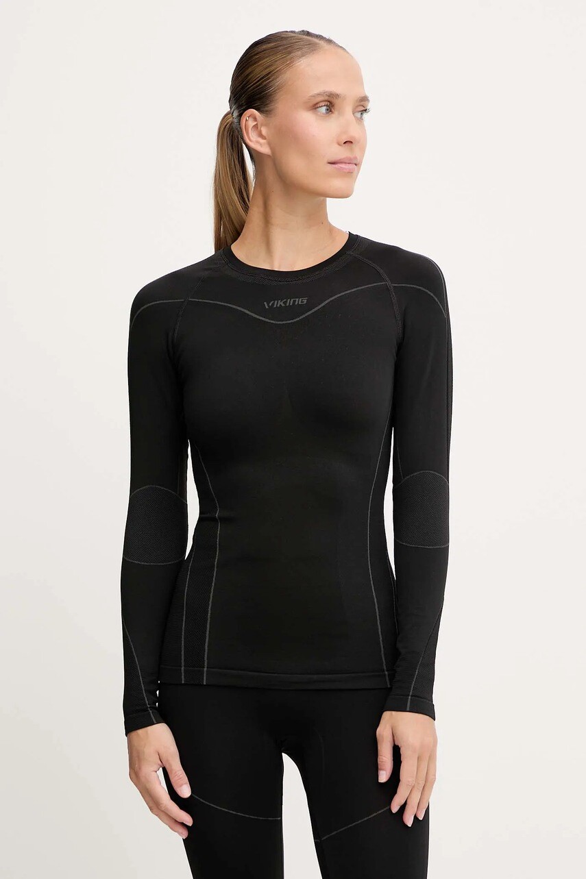 Funkčné tričko s dlhým rukávom Viking Gaja čierna farba, 500/27/6488