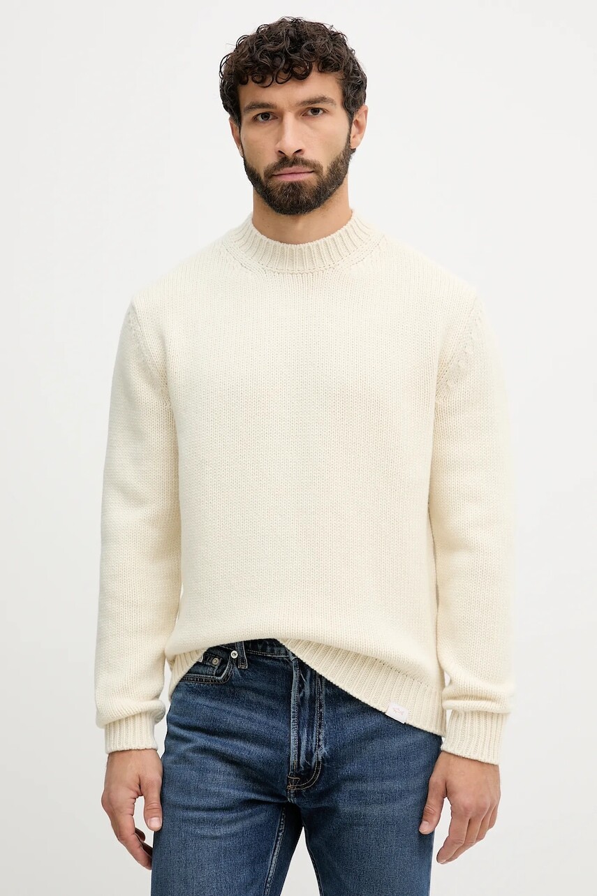 Sveter s prímesou vlny Paul&Shark béžová farba, 15311054