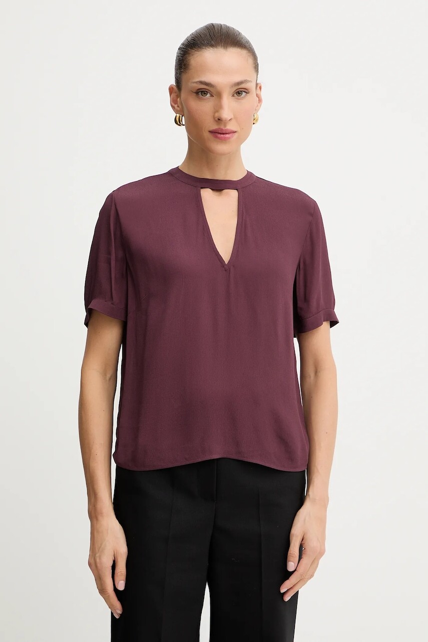 Blúzka Twinset bordová farba, jednofarebná, 252TP2292