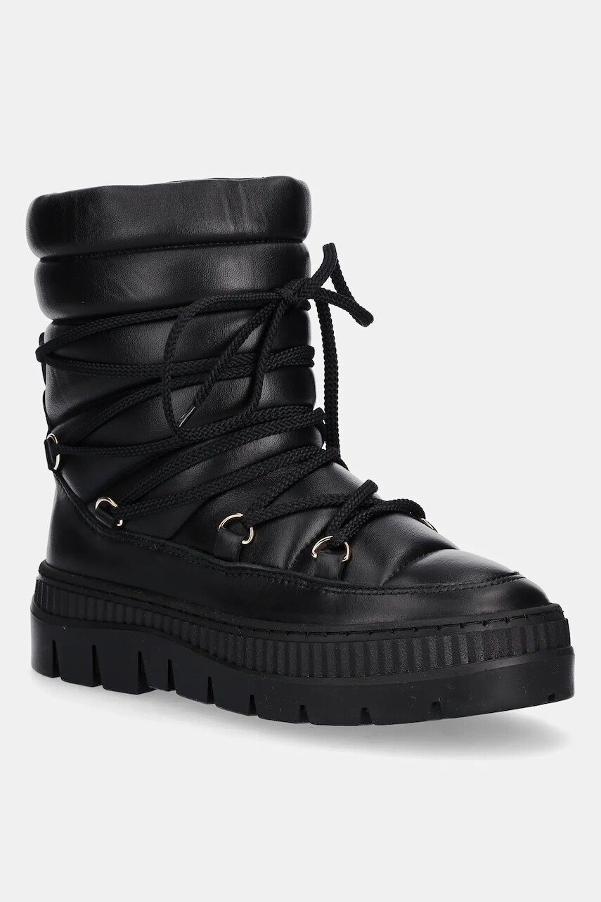 Kožené snehule Pollini čierna farba, SA24225G0NTE100A