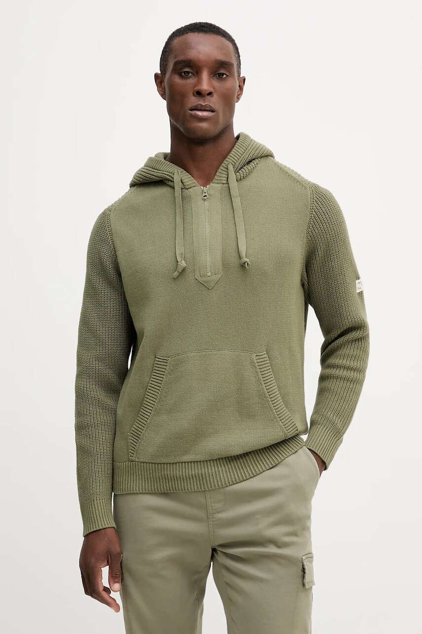 Bavlnený sveter Pepe Jeans zelená farba, ľahký, PM7000014