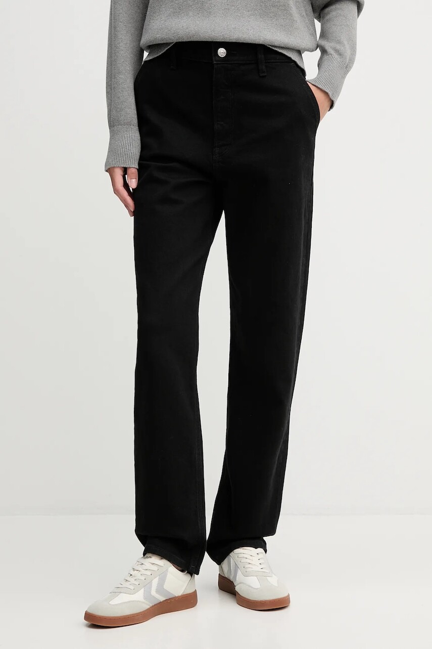 Rifle Calvin Klein Jeans čierna farba, LV047D772G