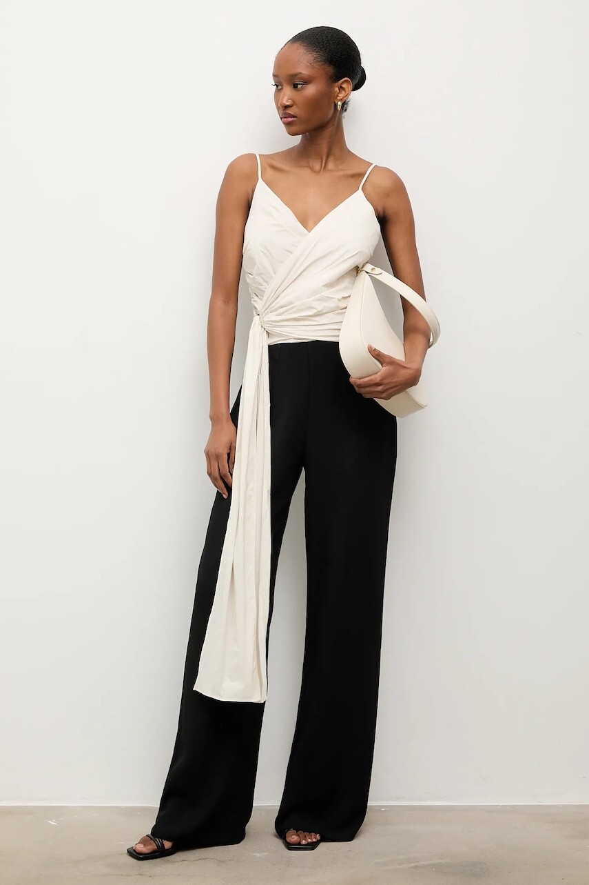 Overal Answear.LAB biela farba, v výstrih