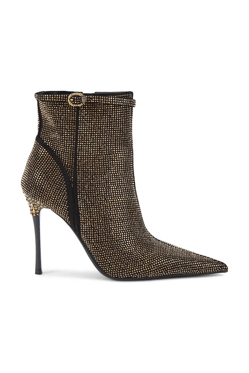 Členkové topánky Kurt Geiger London Mayfair Point Ankle Boot čierna farba, na vysokom podpätku, 4994209689