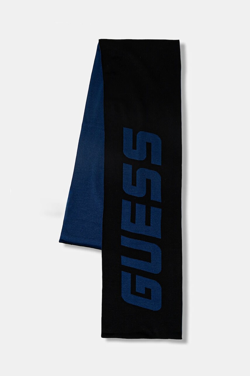 Šál Guess čierna farba, vzorovaný, AM9571 POL03