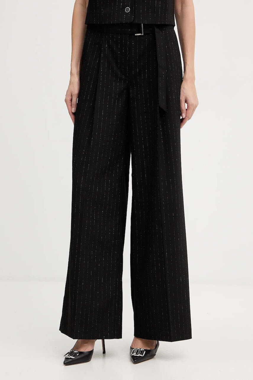 Nohavice Guess ZANITA čierna farba, široké, vysoký pás, W5BB13 W2422