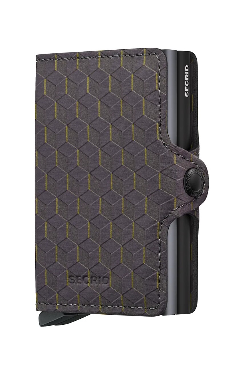 Kožená peňaženka Secrid OPTICAL šedá farba