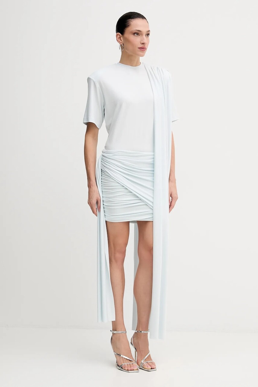 Šaty La Mania ANYA modrá farba, mini, priliehavé, ANYA