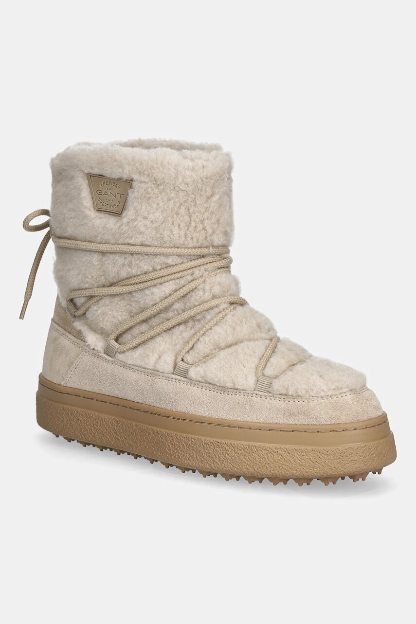 Snehule Gant Snowhill béžová farba, 31541101