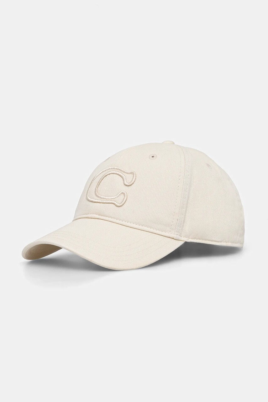 Bavlnená šiltovka Coach béžová farba, 29CCN89