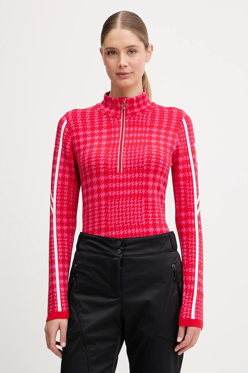 Funkčné tričko s dlhým rukávom Newland LADY T-NECK červená farba, N46794.188