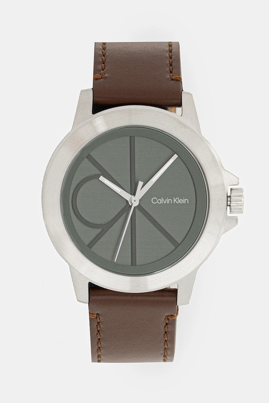 Hodinky Calvin Klein pánske, hnedá farba, 25200527