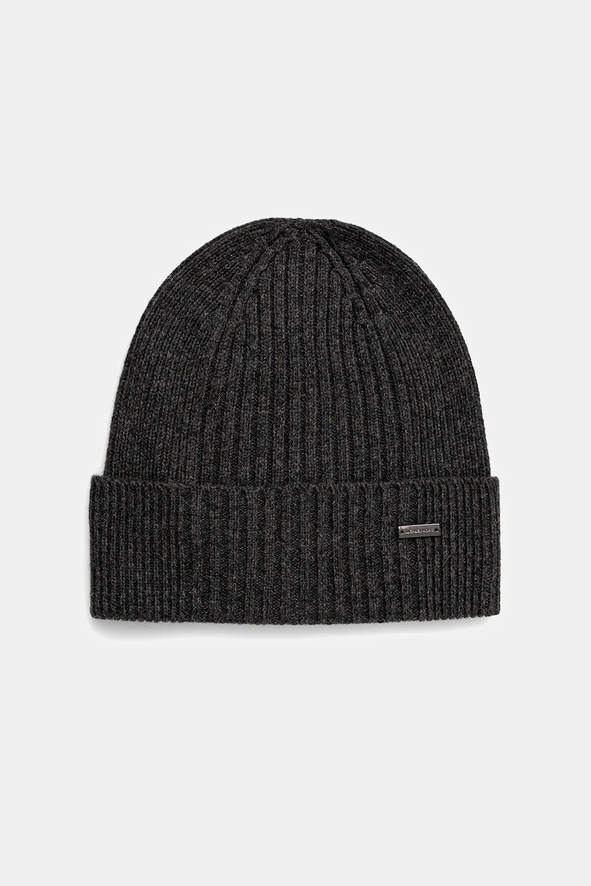 Čiapka s prímesou vlny Michael Kors šedá farba, MKMC538418