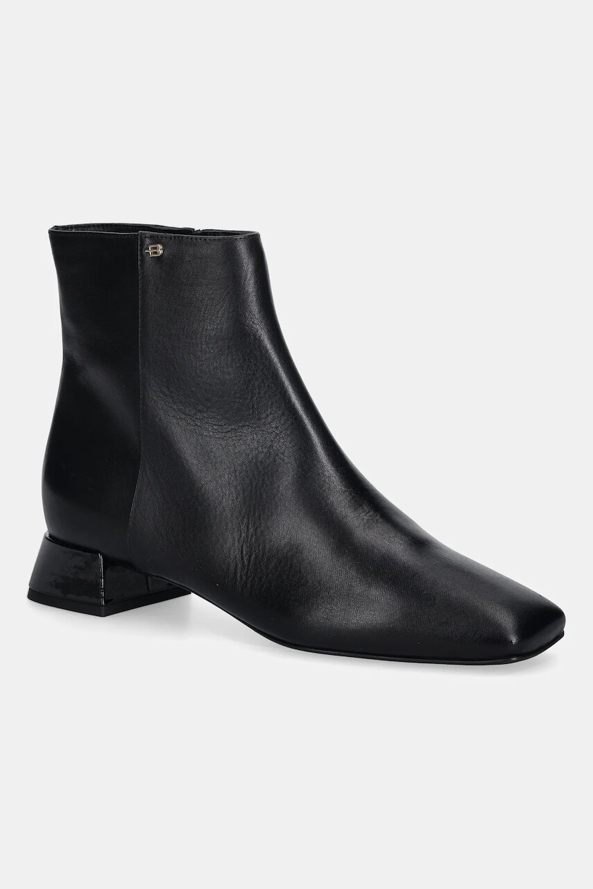 Kožené členkové topánky Baldinini béžová farba, na plochom podpätku, D6B128P3VTVN