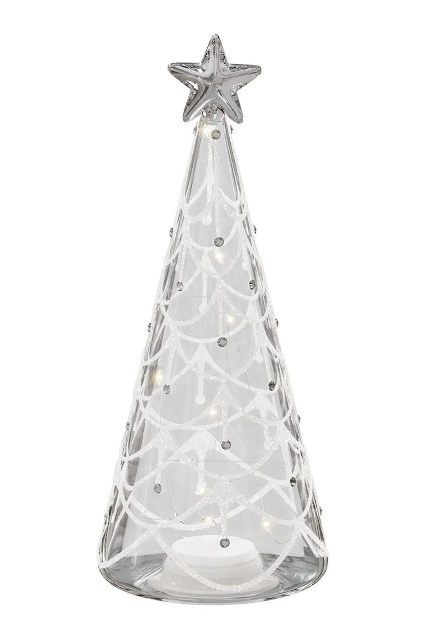 Led ozdobný vianočný stromček Deluxe Homeart Tra 8.5 x 22 cm priehľadná farba