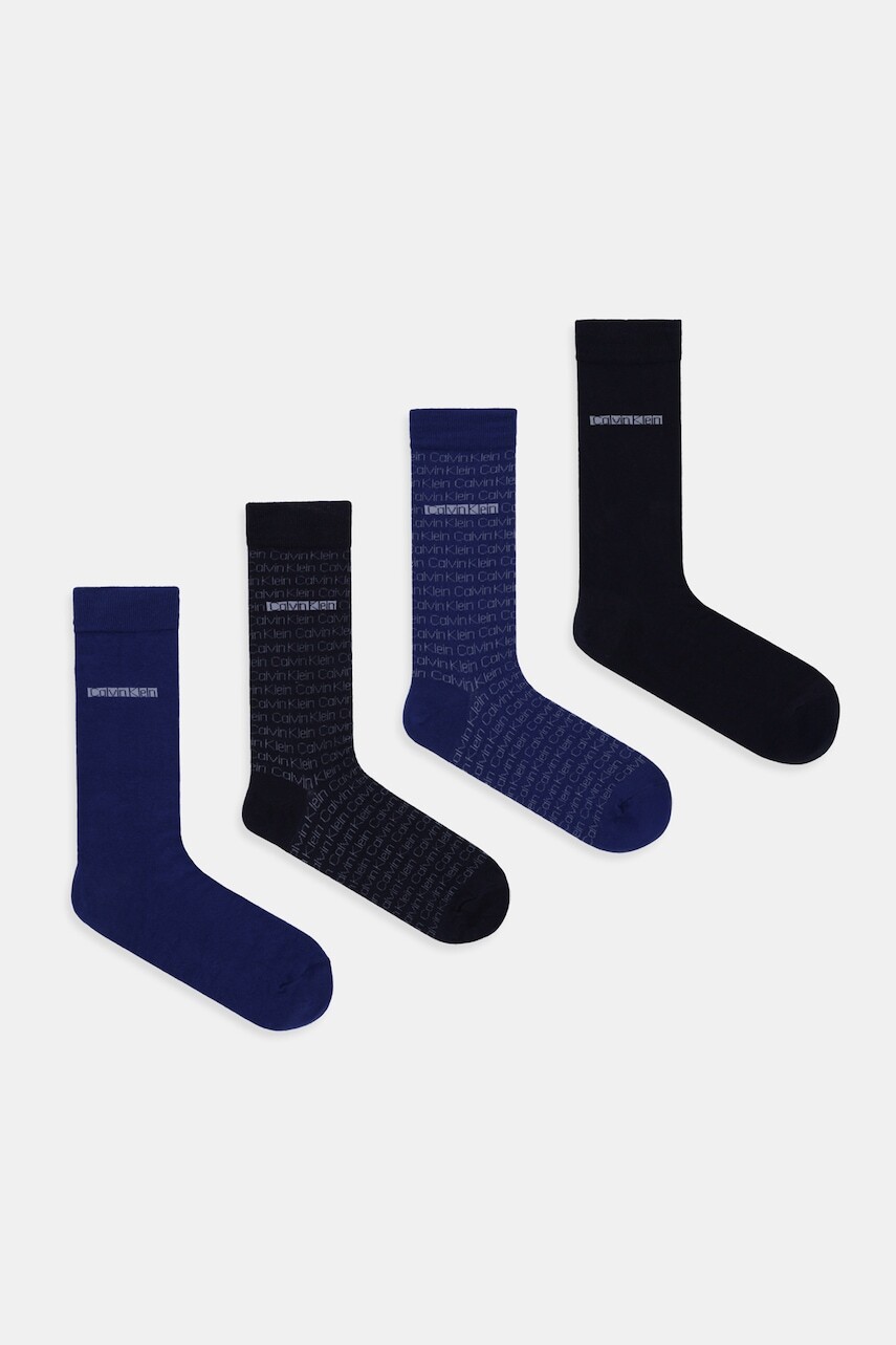 Ponožky Calvin Klein 4-pak modrá farba, 701235980