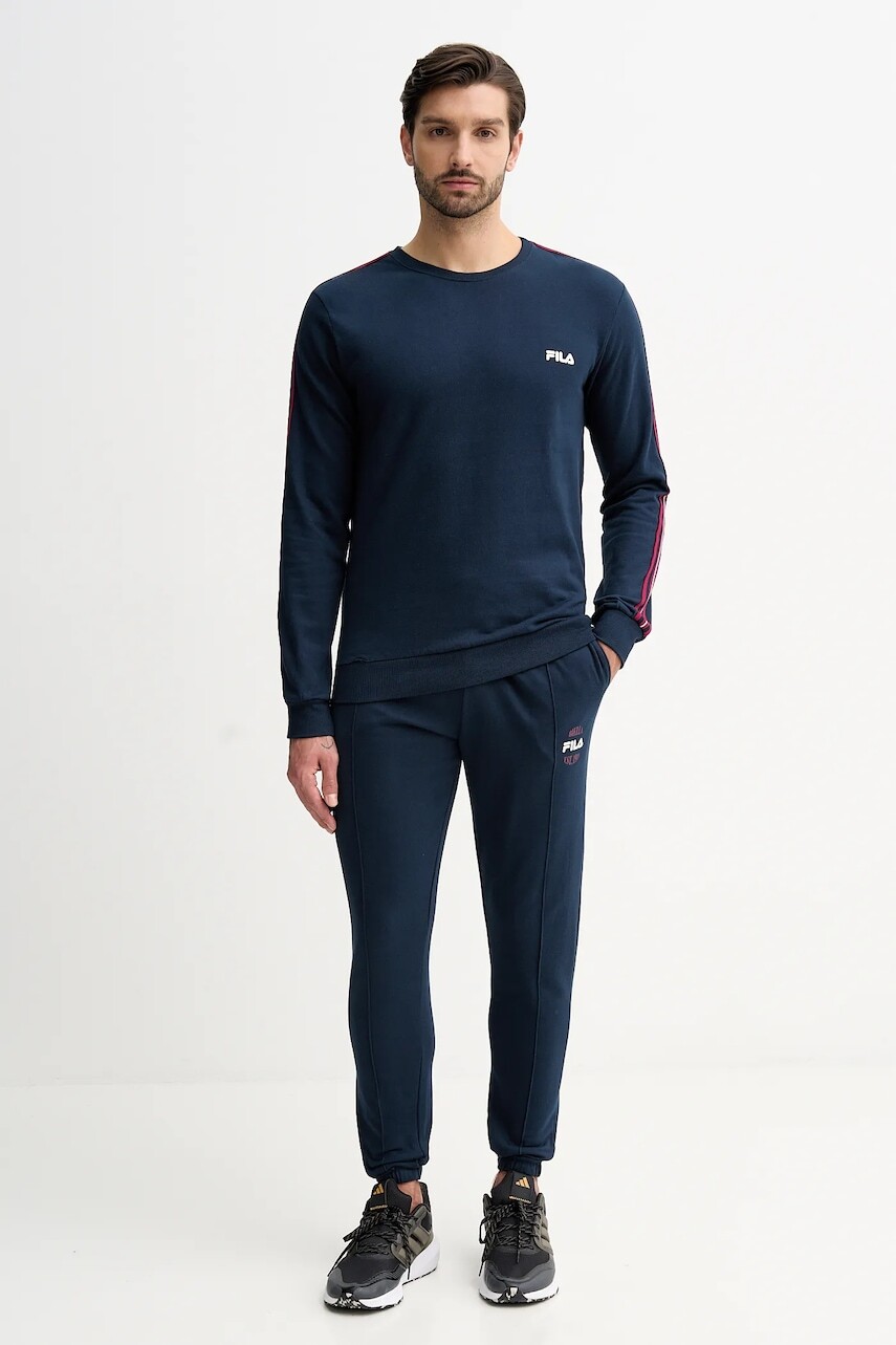 Bavlnená tepláková súprava Fila tmavomodrá farba, FPW1230