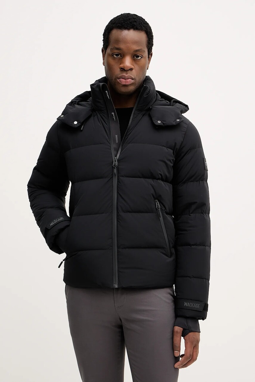 Páperová bunda MACKAGE čierna farba, zimná, SAMUEL-SKI