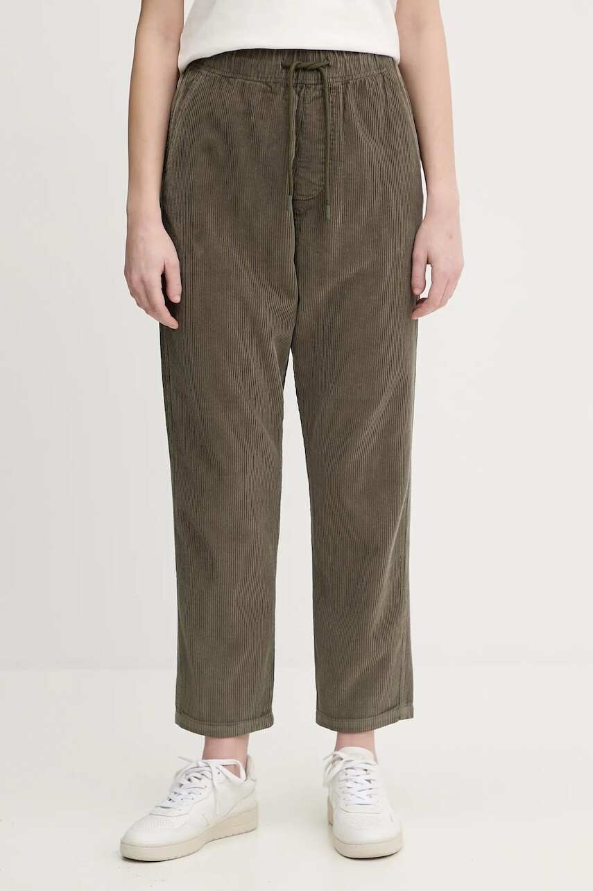 Menčestrové nohavice United Colors of Benetton zelená farba, 4H1KUF04Y