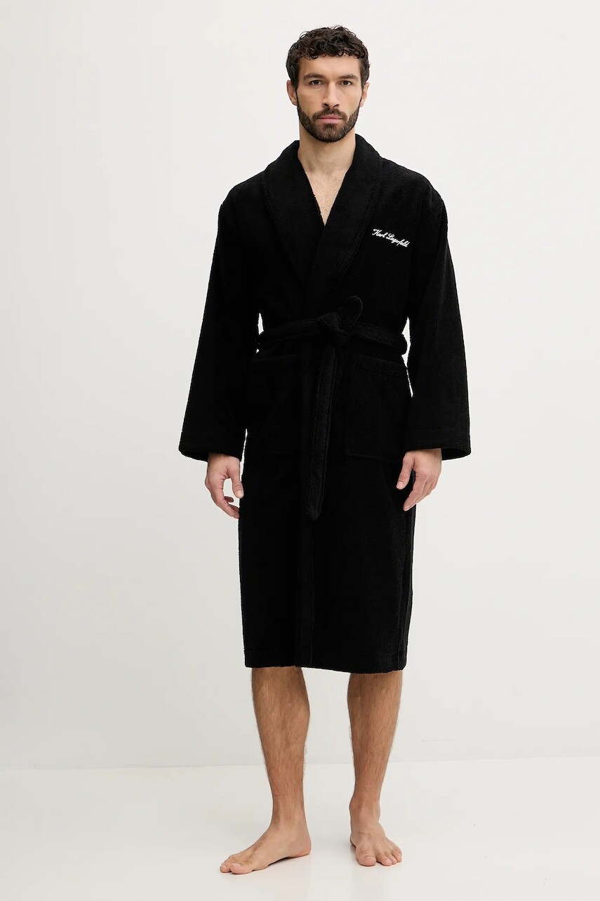 Župan Karl Lagerfeld HOTEL KARL čierna farba, B1M45016