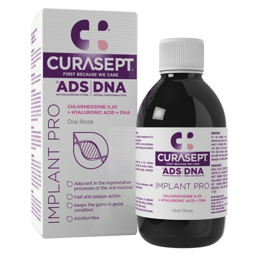 CURASEPT Ads Dna Implant Pre Ústna voda 0,20% CHX 200 ml