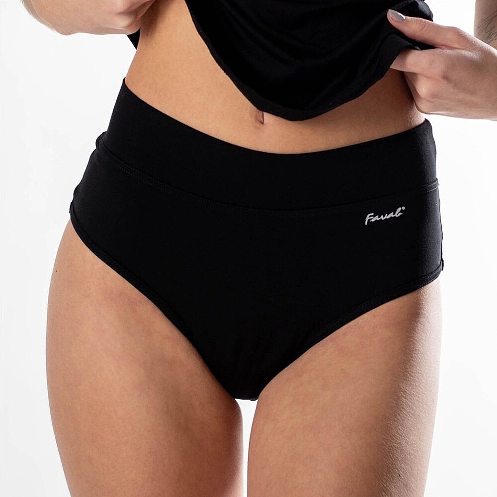 FAVAB Bambusové menštruačné a inkontinenčné nohavičky LINA čierne, Veľkosť: M