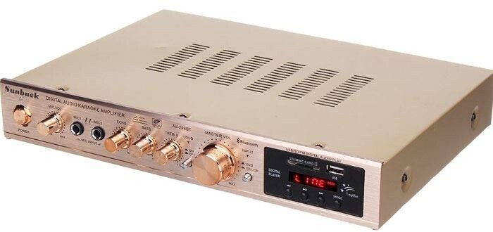 Zosilňovač, rádio, bluetooth, MP3 prehrávač Sunbuck AV-298BT zlatý