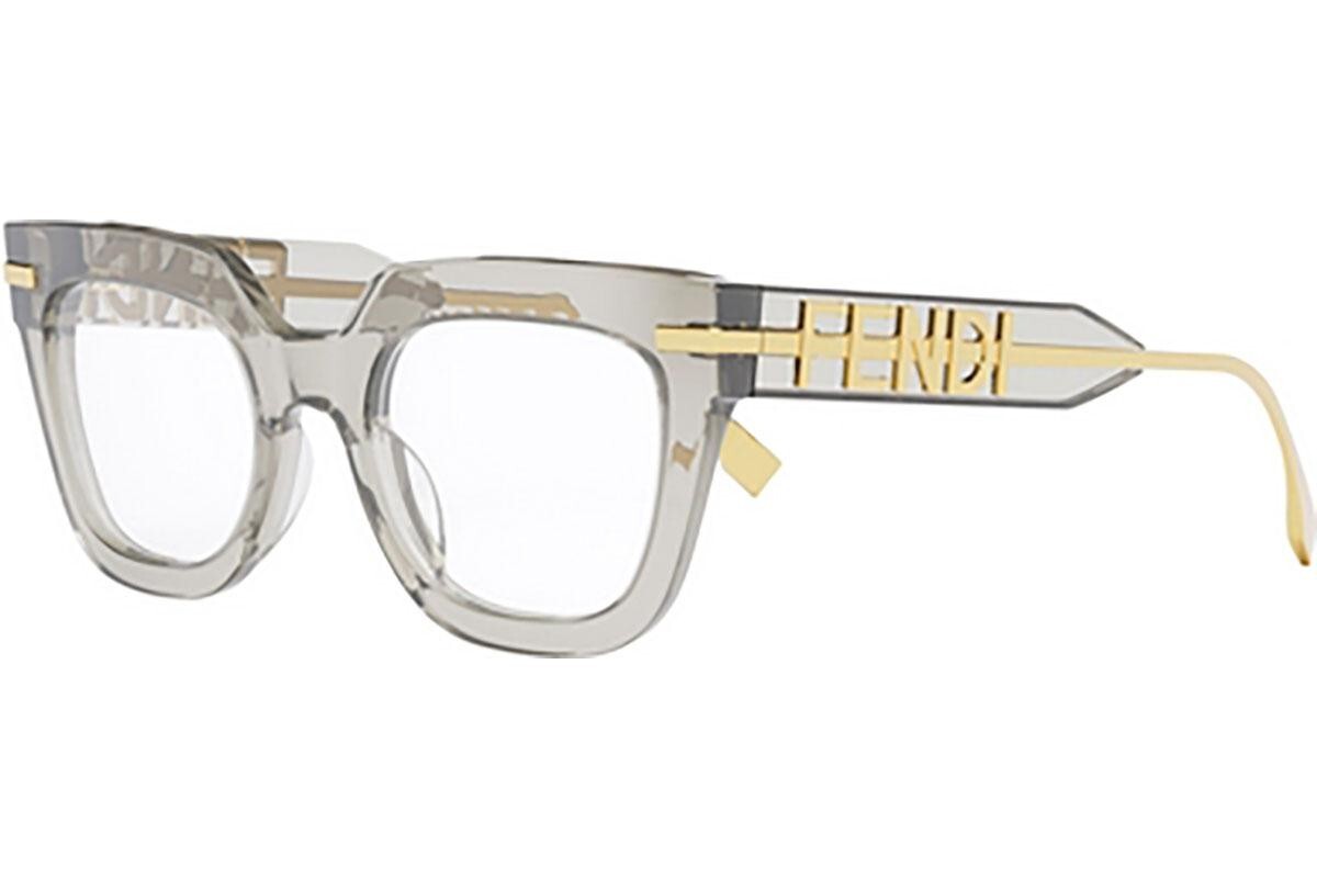 FENDI Fendigraphy Grey Rectangular Eyeglasses - ONE SIZE (50)