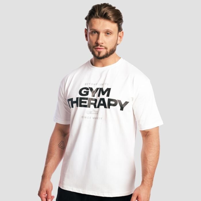 GymBeam Tričko Gym Therapy White  S