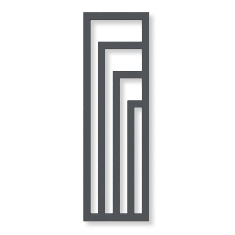 Terma Angus V 1140x360 vodný radiátor Metallic Black ZX