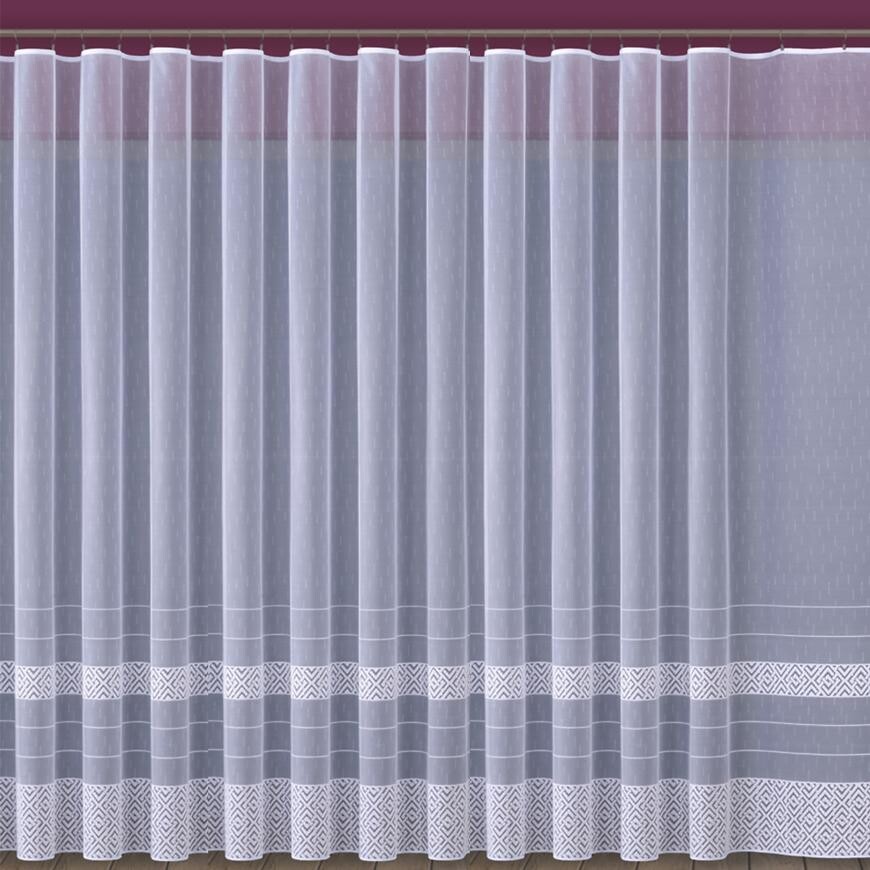 Žakarová záclona 618D369/180 biely. Tovar na mieru