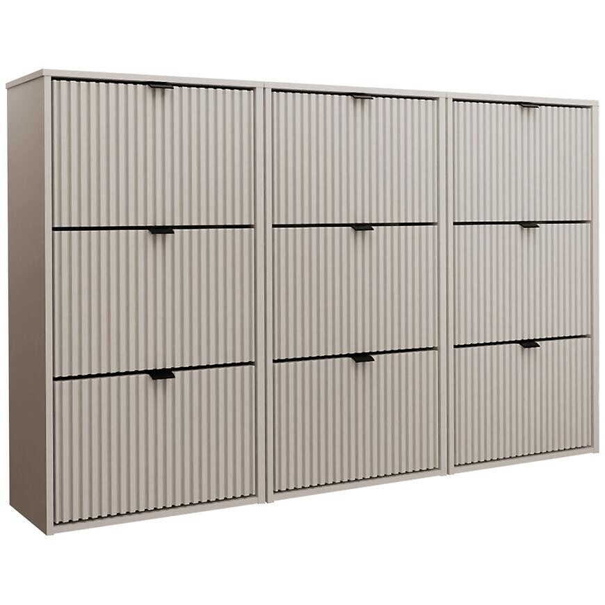 Skrinka na topánky Laro III Stojaci Kašmír/Kašmír/ Čierna