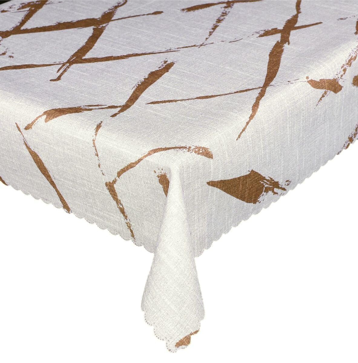 Obrus s nešpinivou úpravou, Drove, šedohnedý