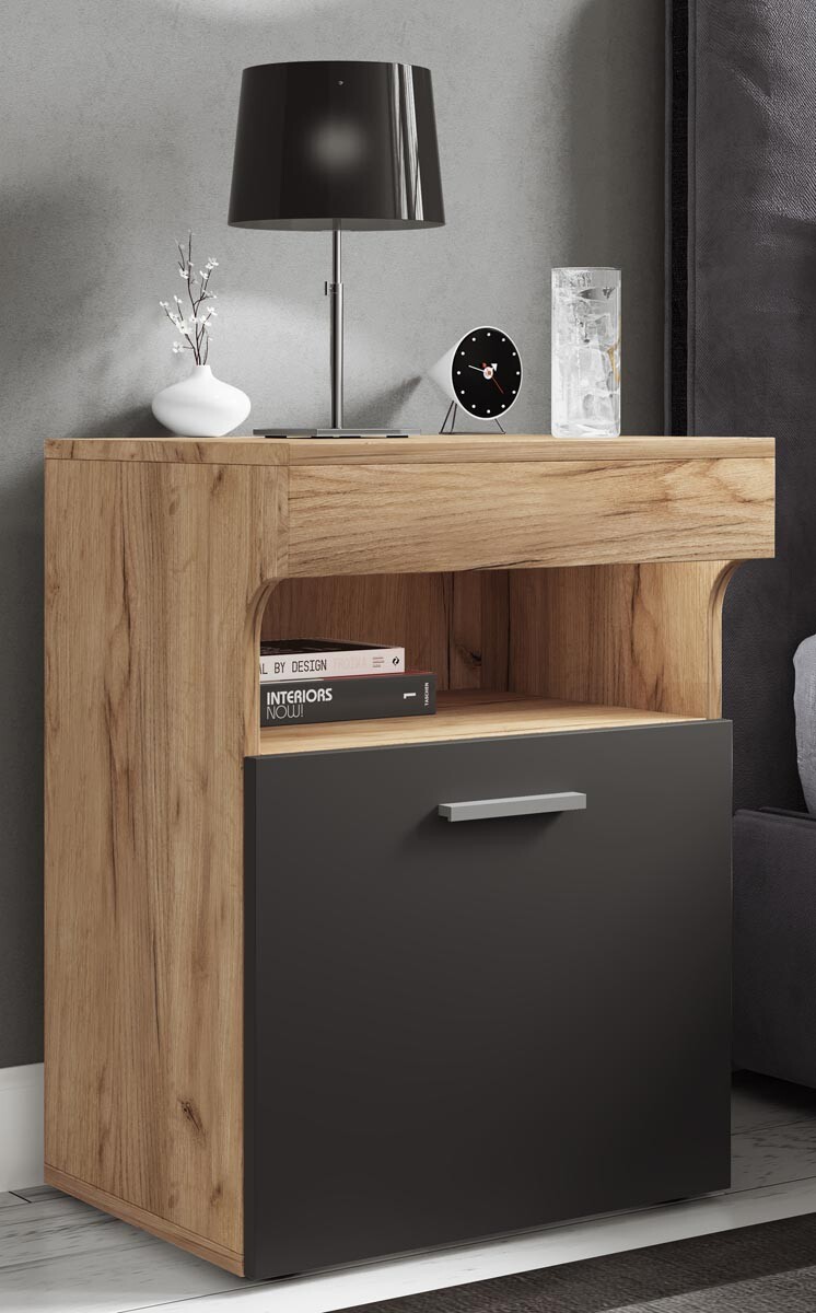 Nočný stolík Slepal M, antracit