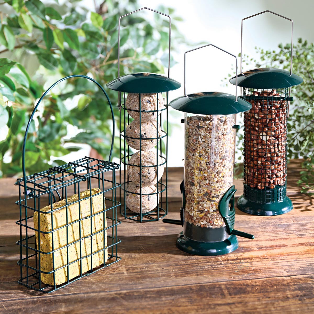 Krmítka pre vtáky, sada 4 ks